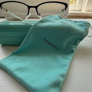 Tiffany & Co. Women's Glasses with Black and Tiffany Blue Accents